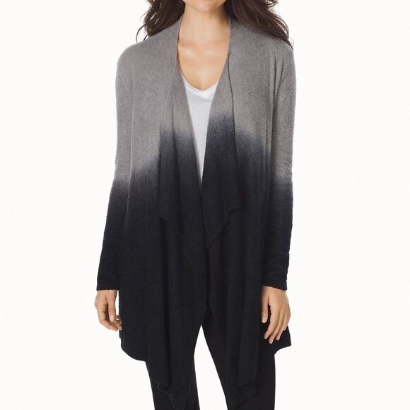 Barefoot Dreams Ombre Gray and Black Cardigan S/M EUC - Picture 1 of 6